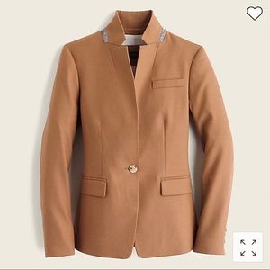 J. Crew Regent blazer in wool flannel in warm camel color
